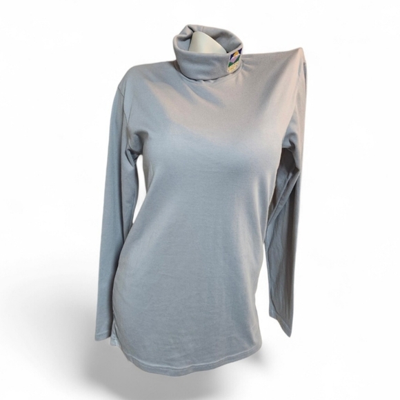 Kombi Tops - Kombi, Sunpeaks Resort, Gray Turtleneck Long Sleeve Top